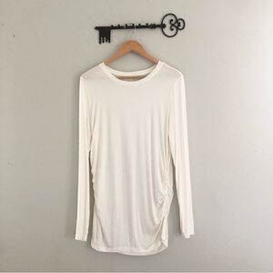 Zella long sleeved white maternity tee shirt in size XL